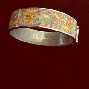 Vera Bradley Paisley Hinged Oval Bangle Bracelet
